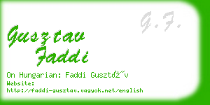 gusztav faddi business card